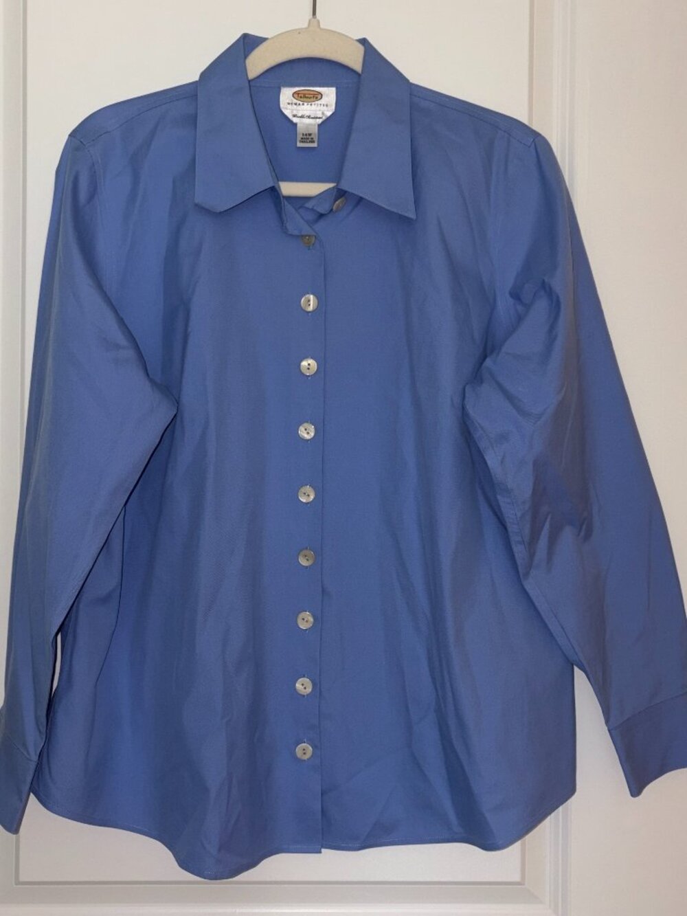 Talbots Petites Blue Wrinkle-Resistant Shirt